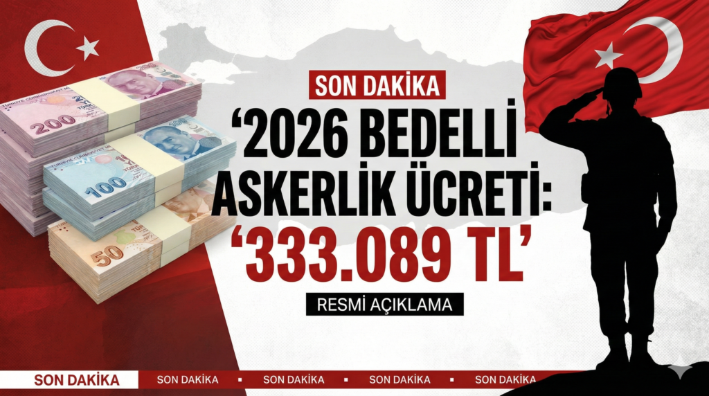 2026 Bedelli Askerlik Ücreti Belli Oldu – Başvuru ve Ödeme Detayları